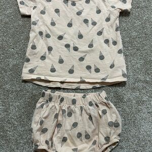 Rylee + Cru Tan and Gray baby toddler Set